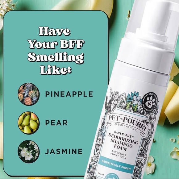 2x Pet-Pourri Rinse Free Dog Shampoo Foam Deodorizing Dry Wash For Pets 6oz Each - Picture 9 of 13